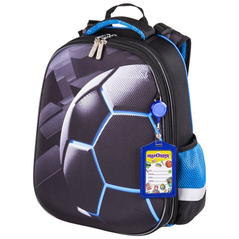 Ранец ЮНЛАНДИЯ EXTRA с дополнительным объемом, 2 отделения, "Soccer ball", 38х29х18 см, 270677 270677