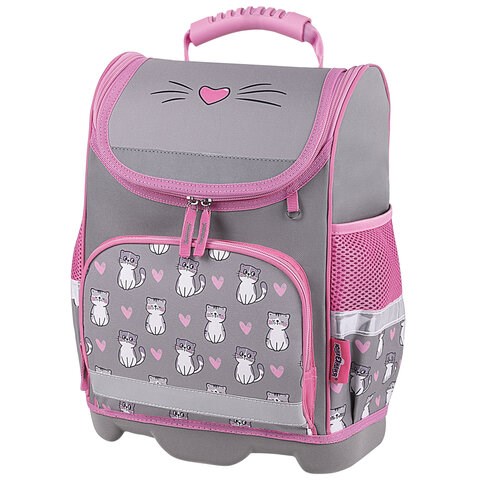 Ранец ЮНЛАНДИЯ WISE, 1 отделение, 3 кармана, устойчивое дно, "Sweet whiskers", 37x29х15 см, 272075 272075
