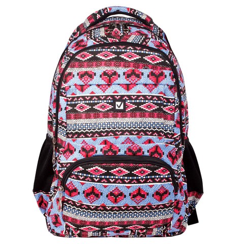 Рюкзак BRAUBERG CANVAS универсальный, 2 отделения, "Фигуры", канвас, 47х32х14 см, 226353 226353