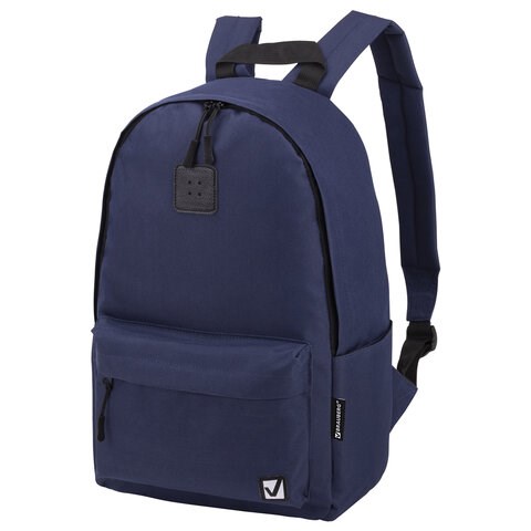 Рюкзак BRAUBERG POSITIVE универсальный, карман-антивор, "Dark blue", 42х28х14 см, 270775 270775