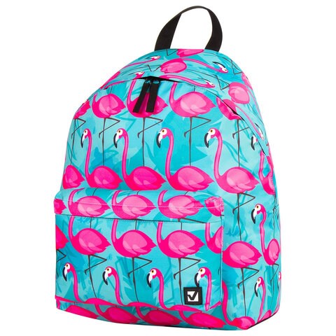 Рюкзак BRAUBERG СИТИ-ФОРМАТ универсальный, "Flamingo", разноцветный, 41х32х14 см, 228854 228854