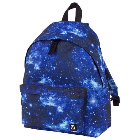 Рюкзак BRAUBERG СИТИ-ФОРМАТ универсальный, "Space", синий, 41х32х14 см, 229885 229885