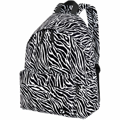 Рюкзак BRAUBERG СИТИ-ФОРМАТ универсальный, "Zebra", белый/черный, 41х32х14 см, 271680 271680