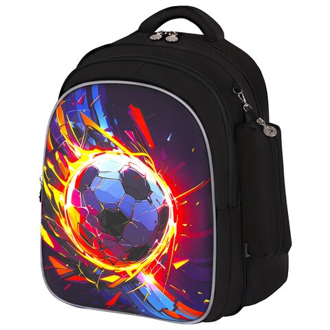 Рюкзак BRAUBERG KIDS MIND с пеналом в комплекте, 2 отделения, "Football", 40х28х18 см, 273178 273178