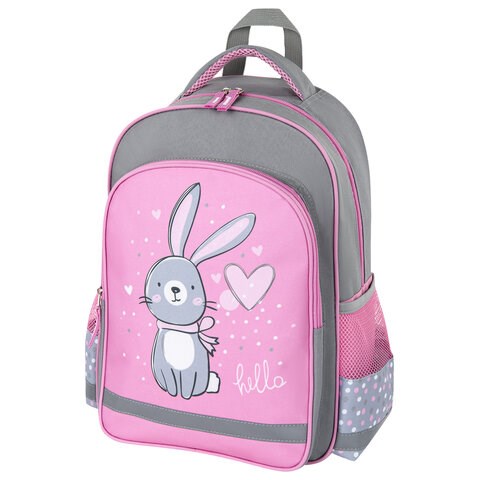 Рюкзак ПИФАГОР SCHOOL, 1 отделение, 3 кармана, "Adorable bunny", 38x28х14 см, 270654 270654