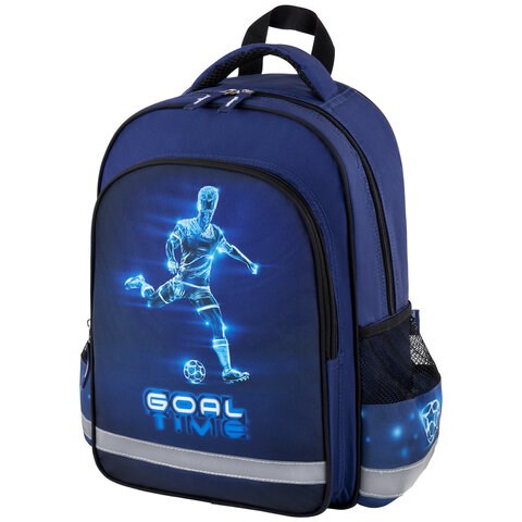 Рюкзак ПИФАГОР SCHOOL, 1 отделение, 3 кармана, "Goal", 38x28х14 см, 271411 271411