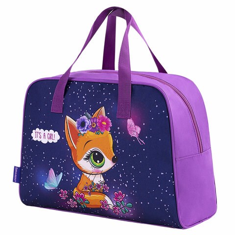 Сумка для занятий BRAUBERG с ручками, 35x25x15 см, "Little fox", 271591 271591