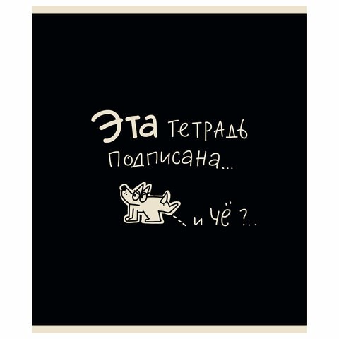 Тетрадь А5 48 л. ПЗБМ, скоба, клетка, матовая ламинация, брайль, "Тетрадь подписана" (микс в ПУ), 23447 405350