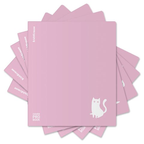 Тетрадь обложка пластик, А5, 48 л., скоба, клетка, ERICH KRAUSE, "Brave cats" (микс в спайке), 61955 405265