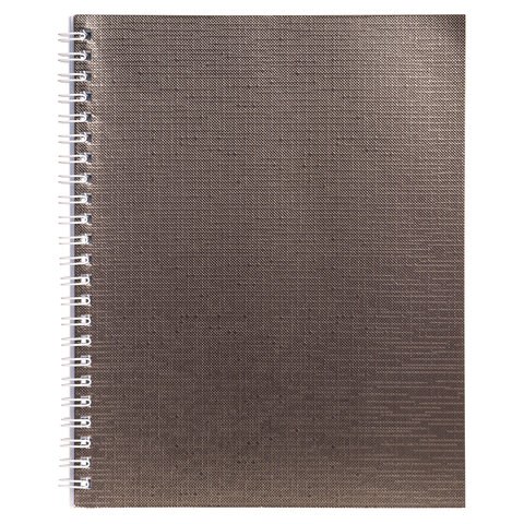 Тетрадь бумвинил, А5, 96 л., гребень, офсет №1, клетка, КОРИЧНЕВАЯ Metallic, HATBER, 059709, 96Т5бвВ1гр 403491