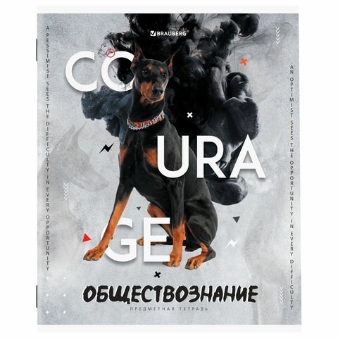 Тетрадь предметная "SPORT CLUB" 48 л., обложка картон, ОБЩЕСТВОЗНАНИЕ, клетка, подсказ, BRAUBERG, 404795 404795