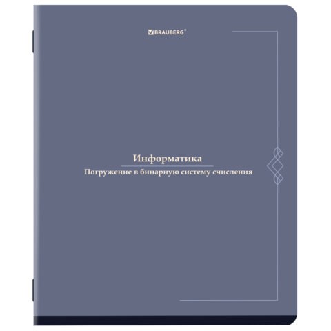 Тетрадь предметная VINTAGE 48 л., SoftTouch, ИНФОРМАТИКА, клетка, подсказ, BRAUBERG, 405154 405154