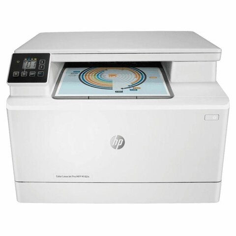 МФУ лазерное ЦВЕТНОЕ HP Color LaserJet M182n "3 в 1", А4, 16 стр./мин., 30000 стр./месяц, сетевая карта, 7KW54A 354539