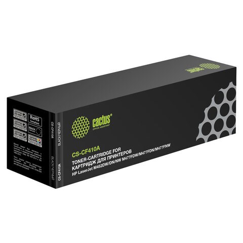 Картридж лазерный CACTUS (CS-CF410A) для HP LaserJet Pro M477fdn/477fdw/M452dn, черный, ресурс 2300 стр. 362470