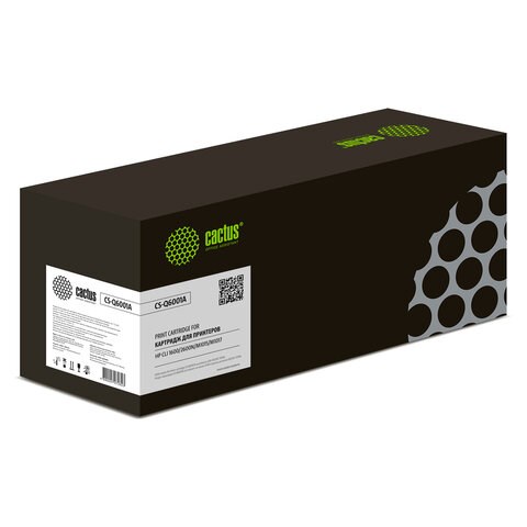 Картридж лазерный CACTUS (CS-Q6001A) для HP ColorLaserJet CM1015/2600, голубой, ресурс 2000 страниц 362475