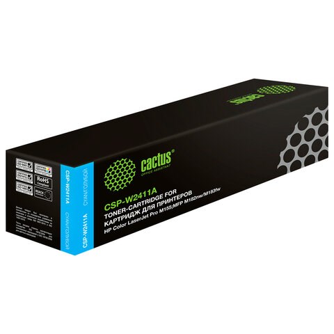 Картридж лазерный CACTUS (CSP-W2411A) для HP Color LaserJet Pro M155/M182nw, голубой, ресурс 850 страниц 364161