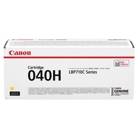 Картридж лазерный CANON (040H) i-SENSYS LBP710CX / 712CX, желтый, ресурс 10000 страниц, оригинальный, 0455C001 363239