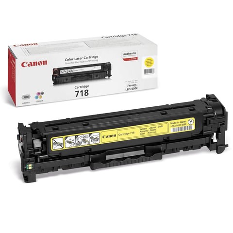 Картридж лазерный CANON (718Y) LBP7200Cdn / MF8330Cdn / MF8350Cdn, желтый, ресурс 2900 страниц, оригинальный, 2659B002 360984