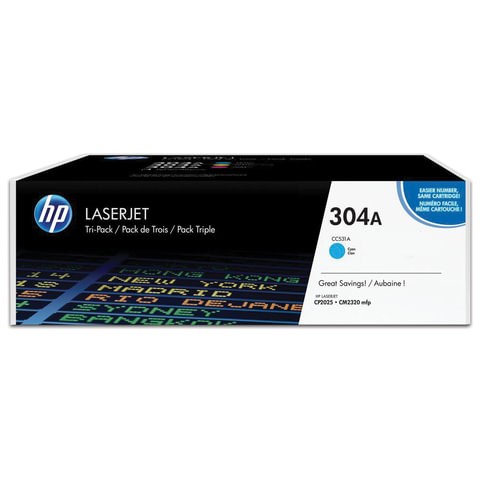Картридж лазерный HP (CC531A) ColorLaserJet CP2025/CM2320, №304A, голубой, оригинальный, ресурс 2800 страниц 360626
