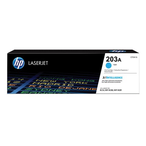 Картридж лазерный HP (CF541A) LaserJet Pro M254/M280/M281, №203A, голубой, оригинальный, ресурс 1300 страниц 362931