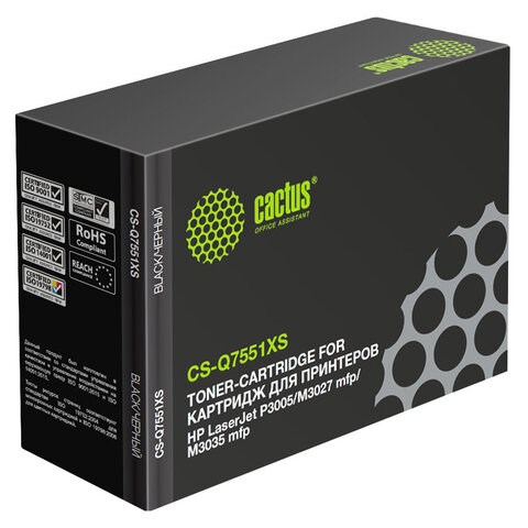 Картридж лазерный CACTUS (CS-Q7551XS) для HP LaserJet М3035/3027/P3005, ресурс 13000 страниц 361975