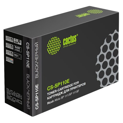 Картридж лазерный CACTUS (CS-SP110E) для RICOH SP 110E/SP 111/SP 111SU/SP 111SF, ресурс 2000 стр. 362963