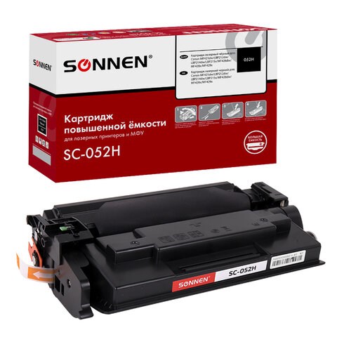 Картридж лазерный SONNEN (SC-052H) для CANON MF421dw/426dw/428x/LBP212dw/214dw, ресурс 9200 стр., 364089 364089