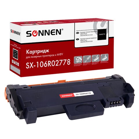 Картридж лазерный SONNEN (SX-106R02778) для XEROX Phaser 3052/3260/WС3215/3225, ресурс 3000 стр., 364087 364087