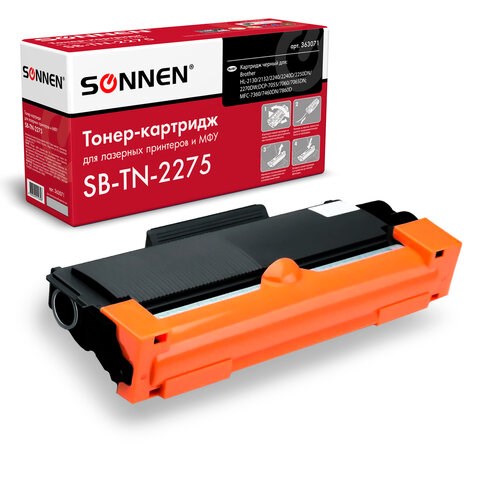 Картридж лазерный SONNEN SB-TN2275 для BROTHER HL-2240R/2240DR/2250DNR, ресурс 2600 страниц, 363071 363071
