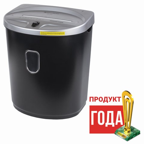 Уничтожитель (шредер) BRAUBERG S8-DS, 2 уровень секретности, полоски 4 мм, 8 листов, корзина 23 литра, 531772 531772