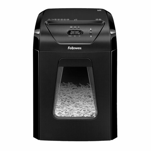Уничтожитель (шредер) FELLOWES POWERSHRED 12C, 4 уровень секретности, фрагменты 4х40 мм, 12 л., 18 л, FS-71201 533094
