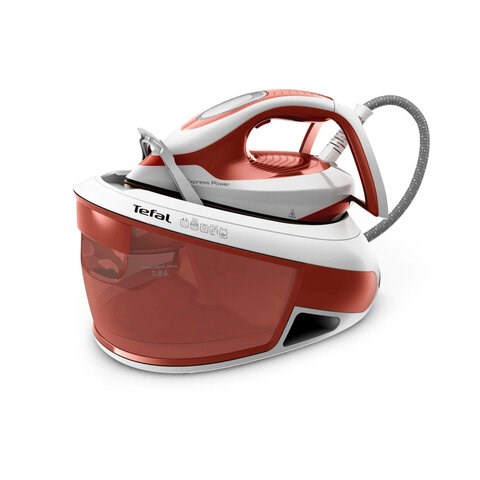 Парогенератор TEFAL SV8110E0, 2800 Вт, 6.3 Бар, постоянная подача пара 120 г/мин, паровой удар 420 г/мин, 1.8 л, белый/красный, 1830008618 456496