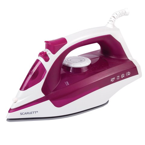 Утюг SCARLETT SC-SI30K25, 2200 Вт, керамическое покрытие, антинакипь, самоочистка, розовый 453806