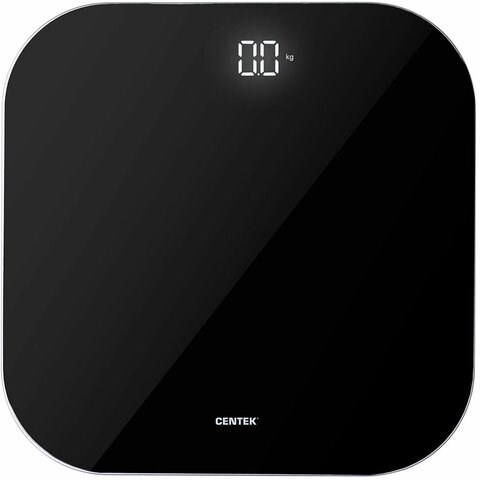 Весы напольные CENTEK CT-2440, электронные, вес до 180 кг, квадрат, стекло, черные 457577
