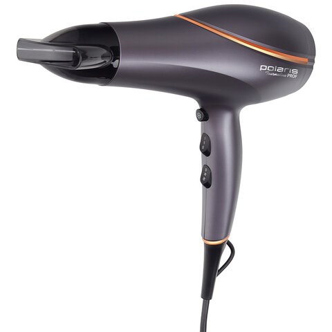 Фен POLARIS PHD 2290Ti Tourmaline, 2200 Вт, 2 скорости, 3 температурных режима, графитовый, 49824 456752