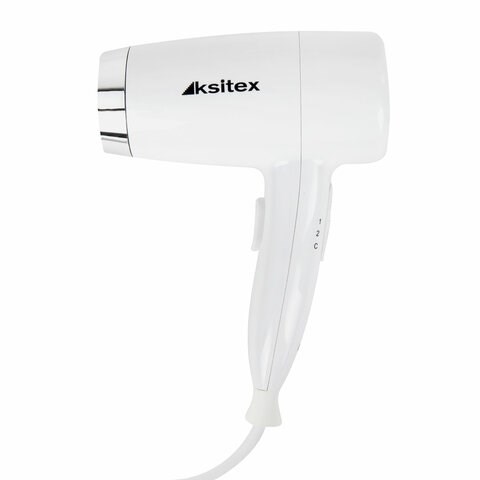 Фен для волос настенный KSITEX F-1800 W, 1800 Вт, пластик/металл, 2 скорости, белый 601805