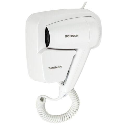 Фен для волос настенный SONNEN HD-2101 ULTRA PLUS, 1300 Вт, 2 скорости, белый, 608481 608481