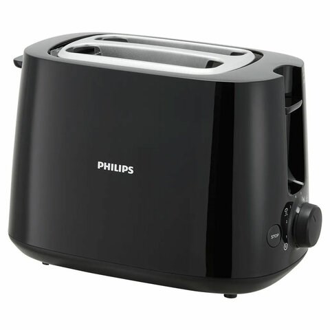 Тостер PHILIPS HD2581/90, 830 Вт, 2 тоста, 8 режимов, пластик, черный 456941