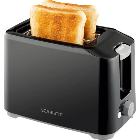Тостер SCARLETT SC-TM11020, 700 Вт, 2 тоста, 7 режимов, механическое управление, пластик, черный 457217
