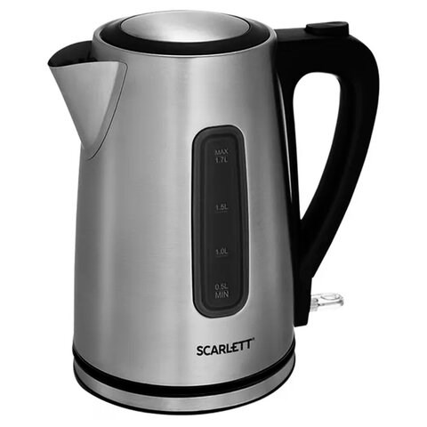 Чайник SCARLETT SC-EK21S13, 1,7 л, 2200 Вт, закрытый нагревательный элемент, стальной 457208