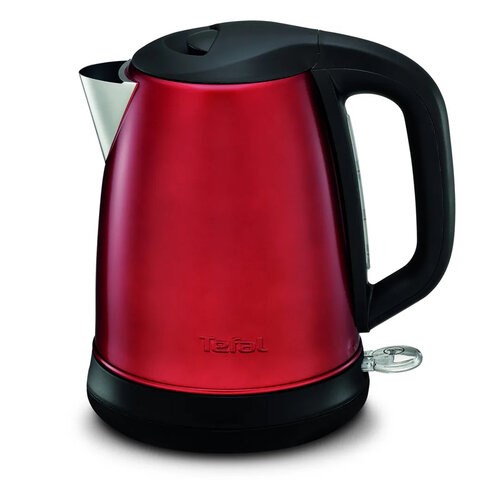 Чайник TEFAL KI270530, 1,7 л, 2400 Вт, закрытый нагревательный элемент, сталь, красный, 7211002431 456506