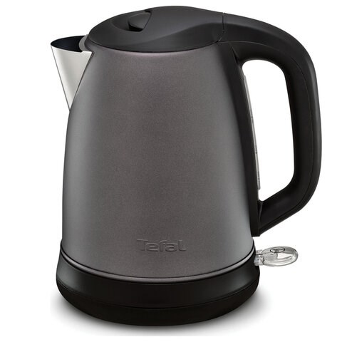 Чайник TEFAL KI270930, 1,7 л, 2400 Вт, закрытый нагревательный элемент, сталь, графитовый, 7211002432 456507
