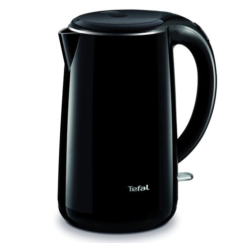 Чайник TEFAL KO260830, 1,7 л, 2150 Вт, закрытый нагревательный элемент, двойные стенки, пластик, черный, 7211002465 456512