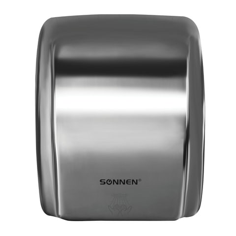 Сушилка для рук SONNEN HD-230S, 2100 Вт, нержавеющая сталь, антивандальная, хром, 604195 604195