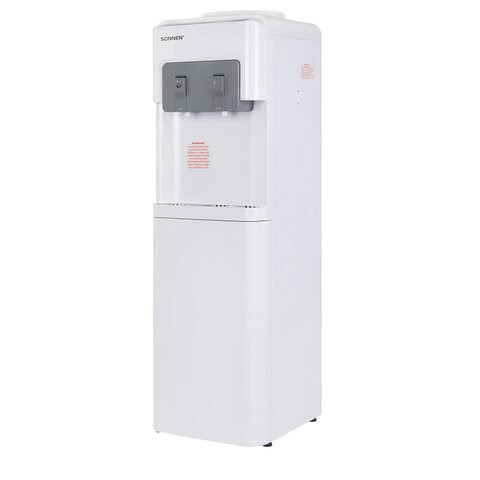 Кулер для воды SONNEN FSC-02AC, напольный, НАГРЕВ/ОХЛАЖДЕНИЕ КОМПРЕССОР, шкаф, 2 крана, белый, 455420 455420