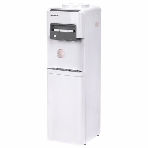 Кулер для воды SONNEN FSC-03AC, напольный, НАГРЕВ/ОХЛАЖДЕНИЕ КОМПРЕССОР, шкаф, 3 крана, белый, 455419 455419