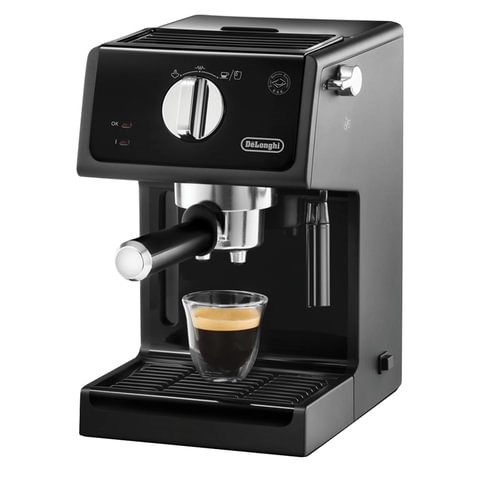 Кофеварка рожковая DELONGHI ECP31.21, 1100 Вт, объем 1 л, ручной капучинатор, черная 452120
