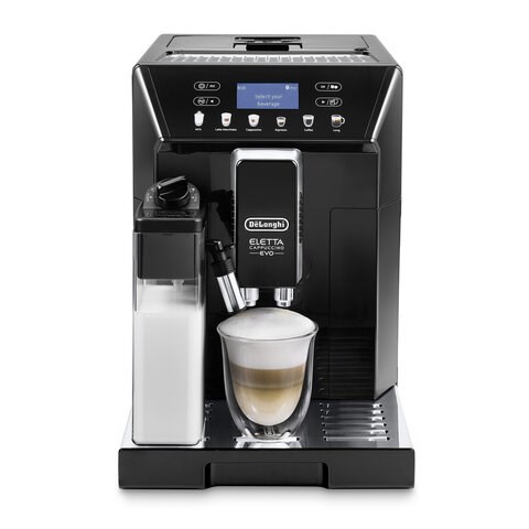 Кофемашина DELONGHI Eletta Cappuccino Evo ECAM46.860.B, 1450 Вт, объем 2 л, автокапучинатор, черная 456517