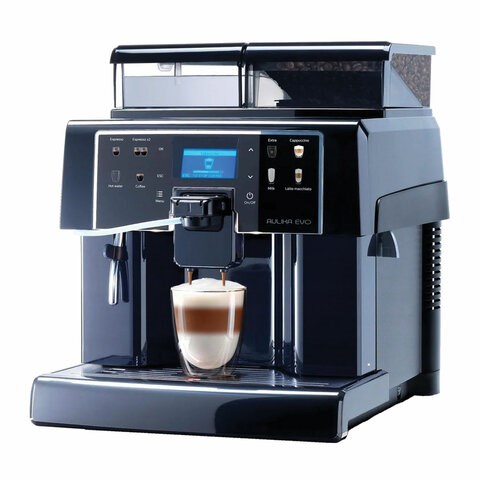 Кофемашина SAECO AULIKA EVO FOCUS, 1400 Вт, объем 2,5 л, для зерен 500 г, автокапучинатор, черная, 10000040 456806