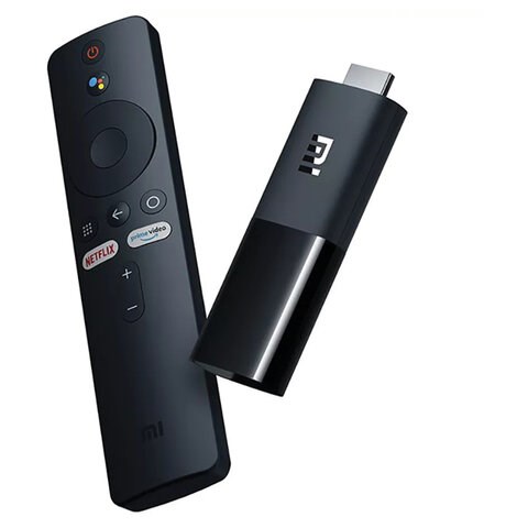 Приставка Смарт-ТВ XIAOMI Mi TV Stick, Android TV, 4 ядра, 1Gb+8Gb, HDMI, WiFi, пульт ДУ, черный, PFJ4145RU 456656